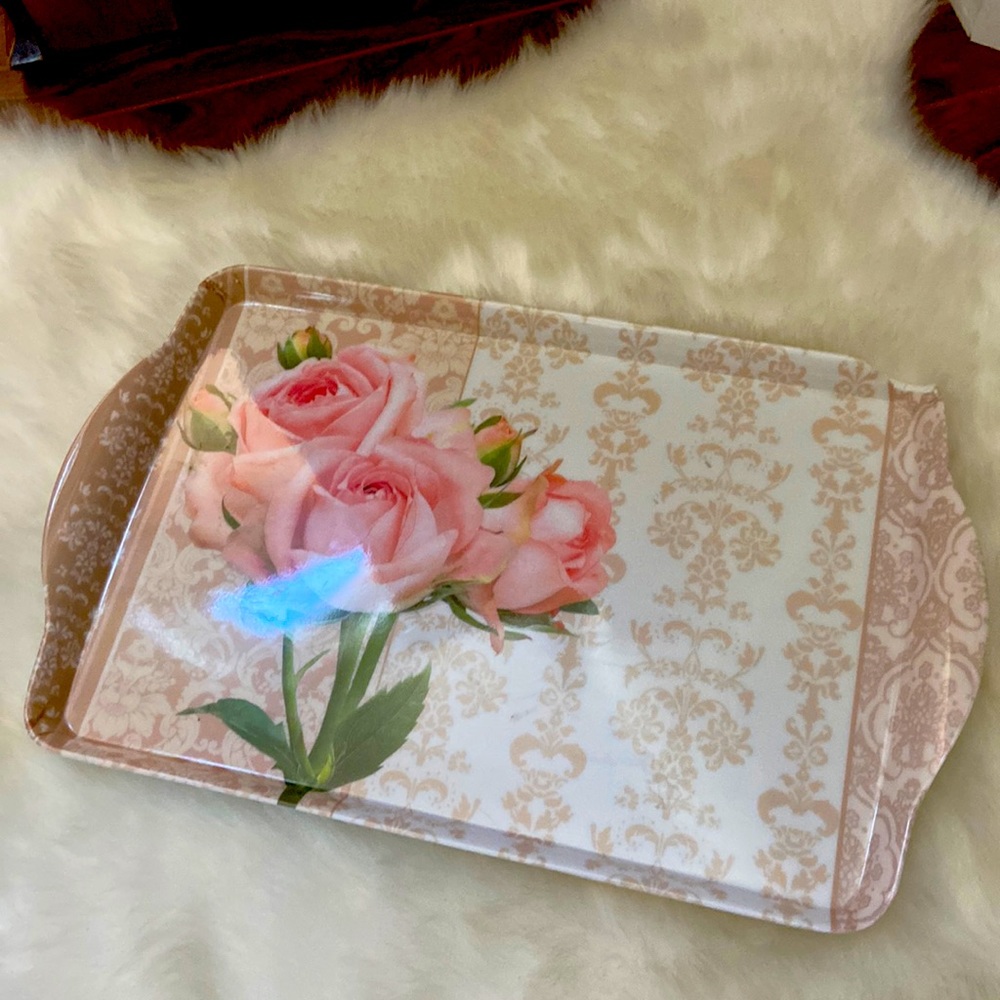 Cute floral print tea/breakfast tray